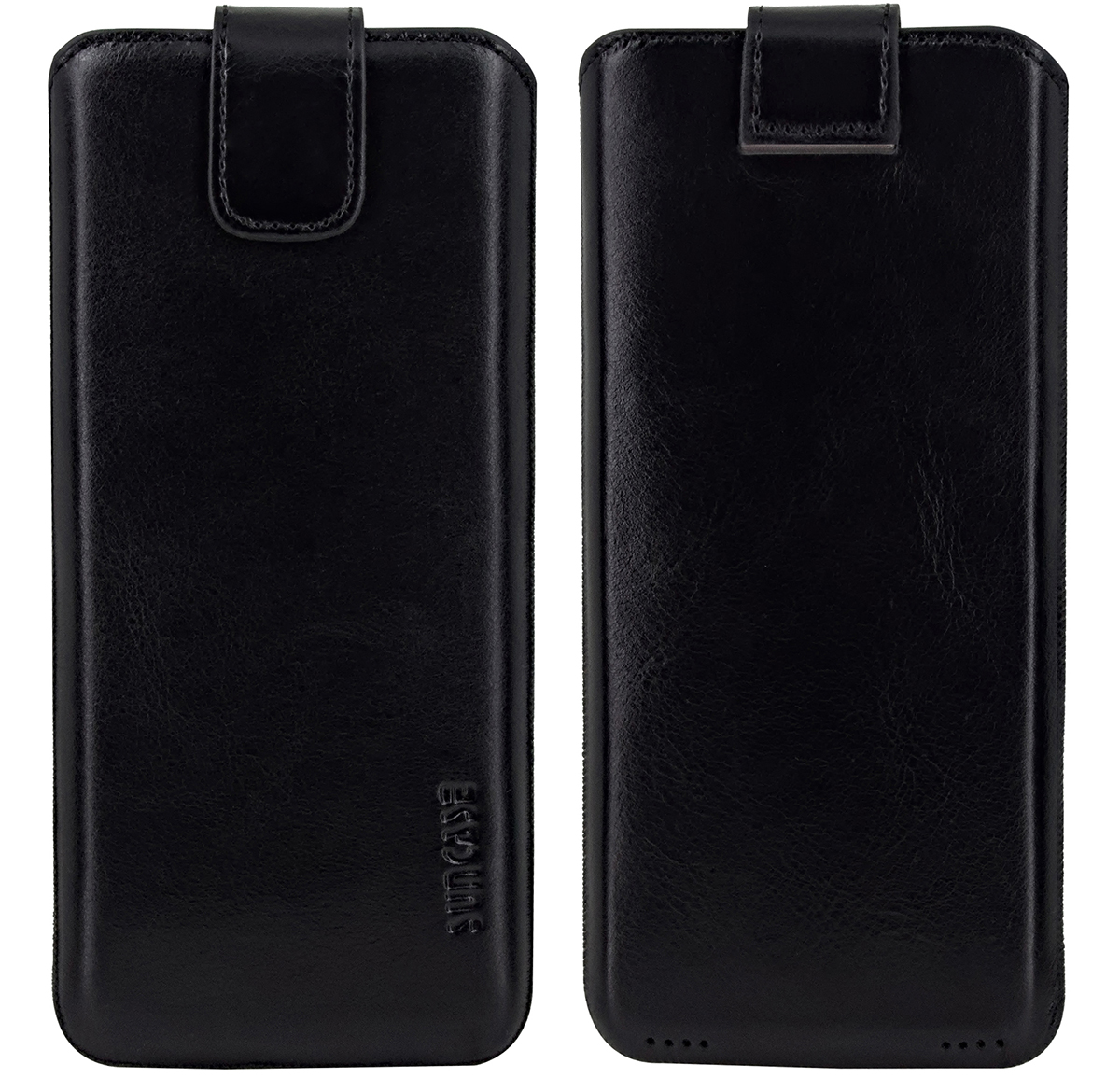 Suncase Hülle Tasche Echt Leder Handyhülle Slim Case Etui für