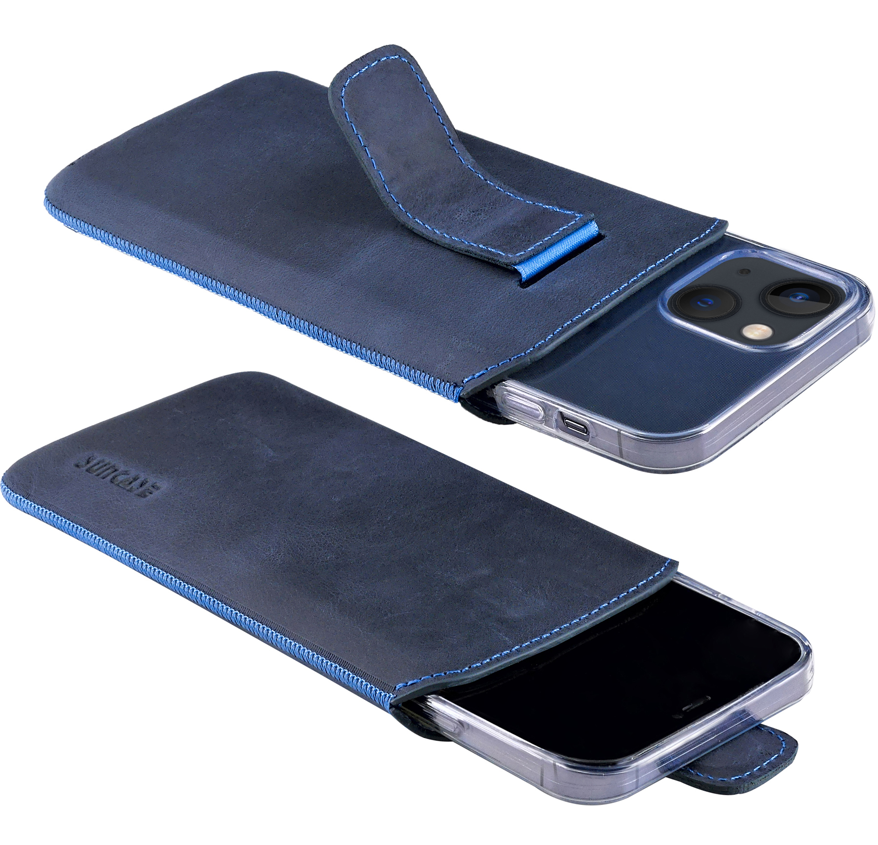 Suncase Echt Leder Etui Für IPhone 17 Pro Max - Slim Edition Mit Magnet