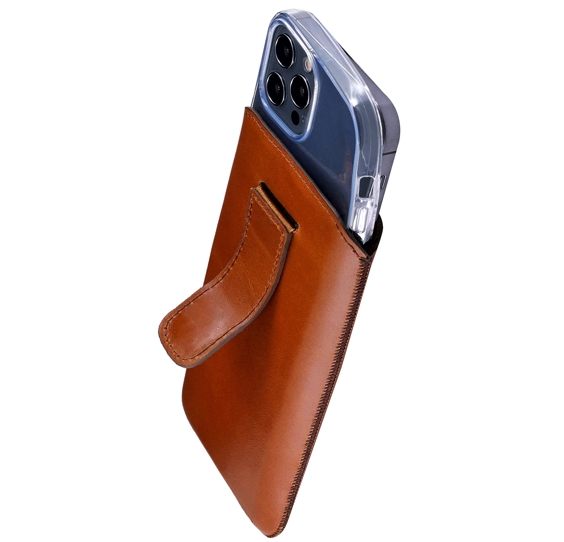 Suncase Custodia In Pelle Per Doro 5030 – Fatta A Mano, Con Linguetta Di Estrazione, Ultra Sottile - 4