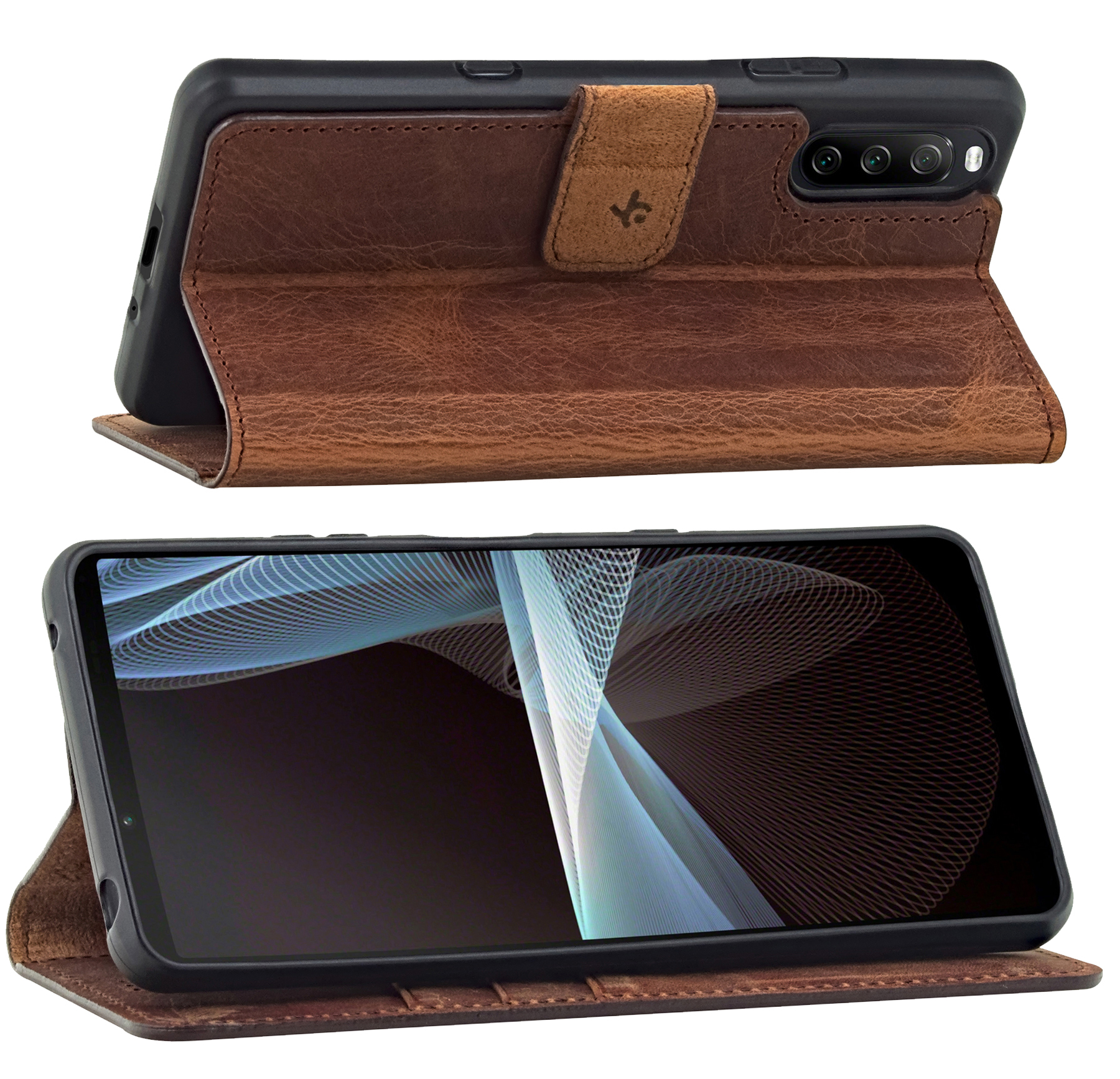 Suncase Custodia A Libro Con Pelle Per Xiaomi Mi Note 10 - 3 Slot Carte E Chiusura Magnetica - 6