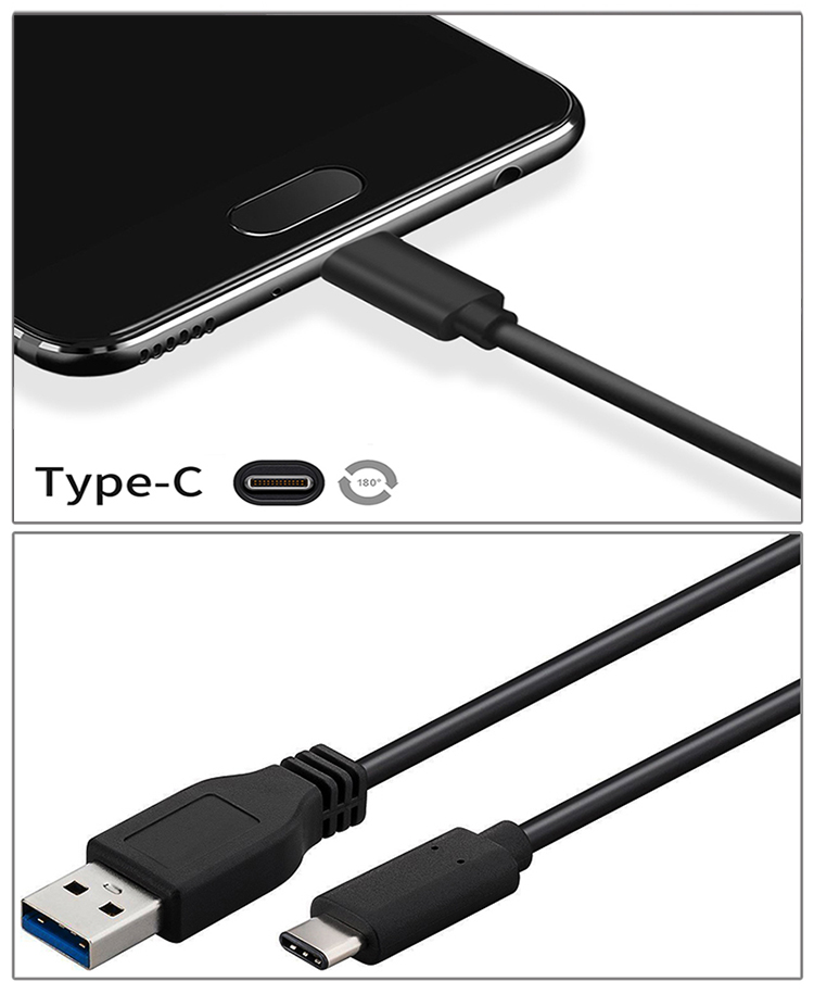 Cavo Android Auto Cavo USB-C Da 6 Piedi Per Motorola Moto Z - Ricarica E Sincronizzazione Dati, Nero, Di Alta Qualità USB Tipo-C Moto Z Force - Foto 10